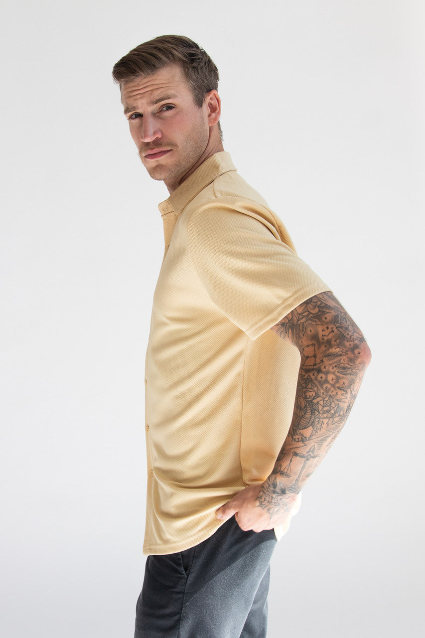 Heavyweight Knit Button Up Shirt