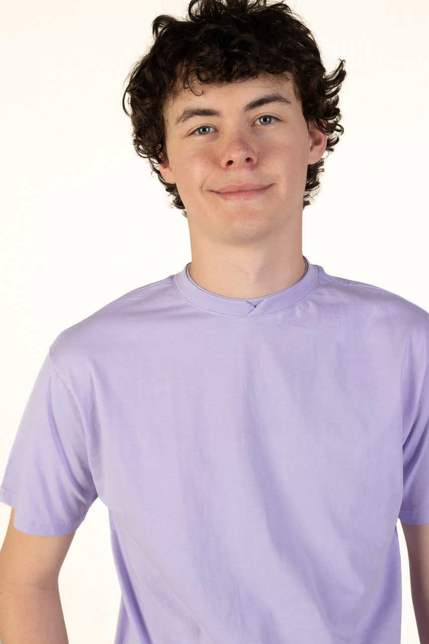 Lavender Notch Neck Tee