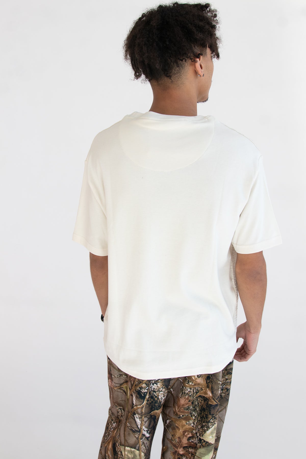 Cream Textured Tee