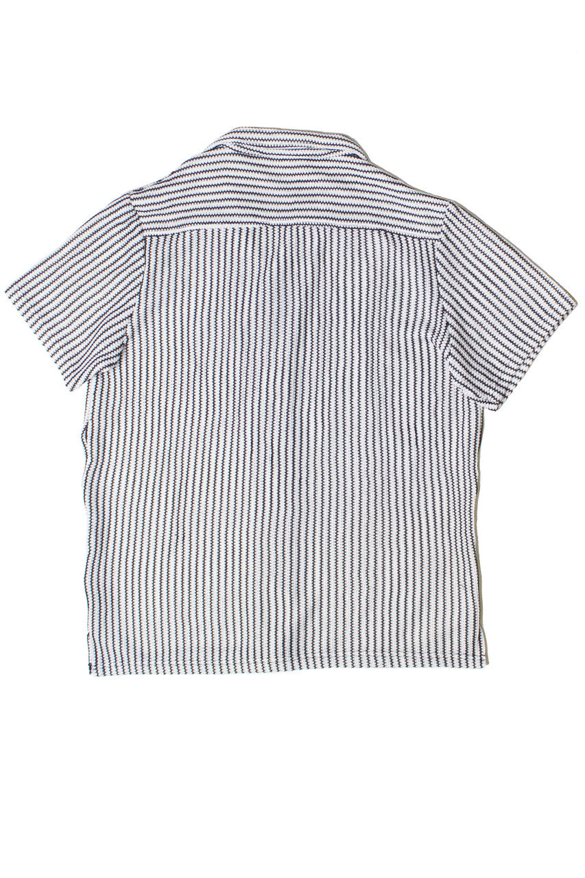 Mini Zigzag Knit Button Up Shirt