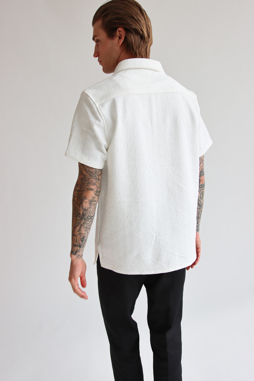 Heavyweight Textured Knit Button Up Shirt