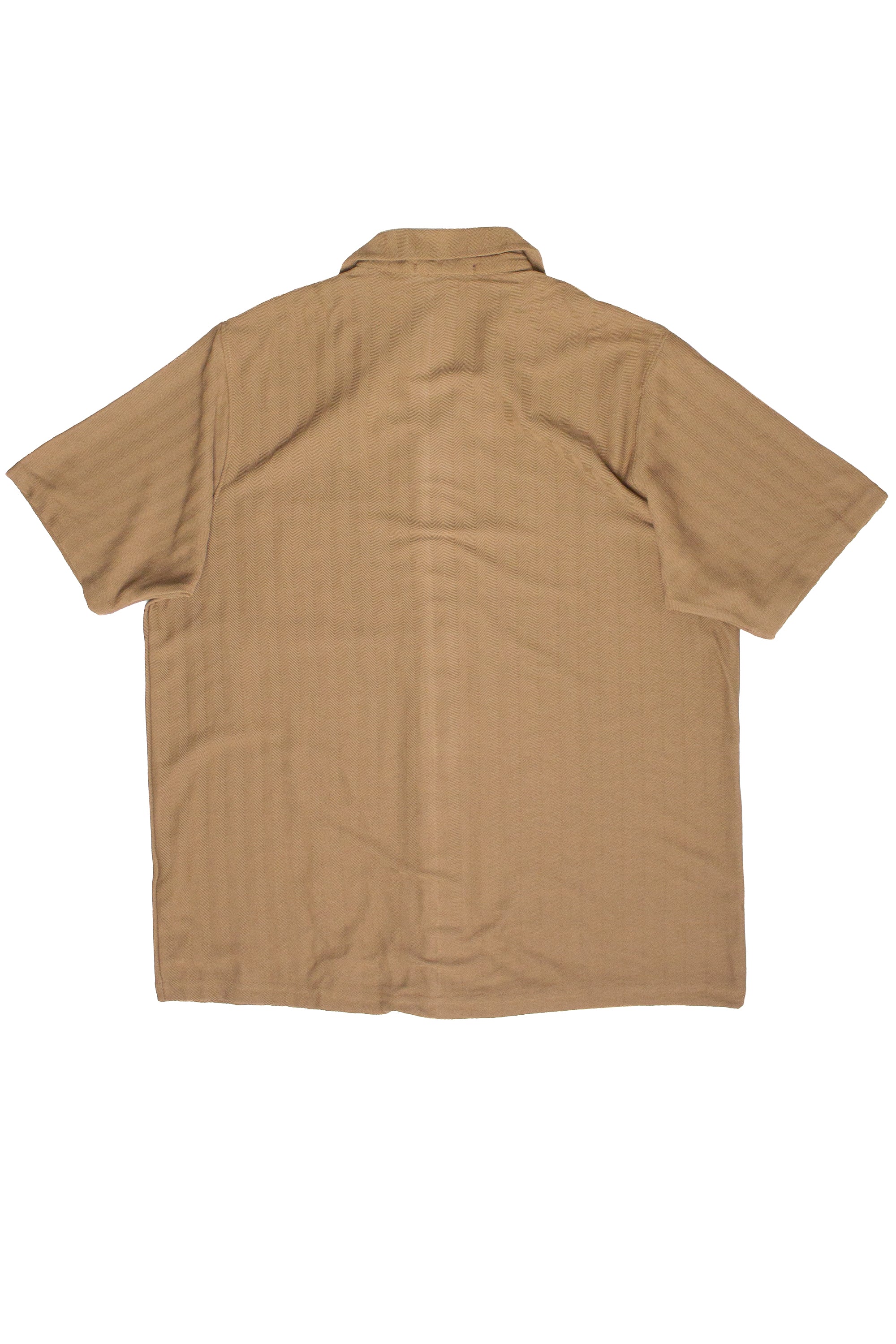 Micro Herringbone Knit Button Up Shirt