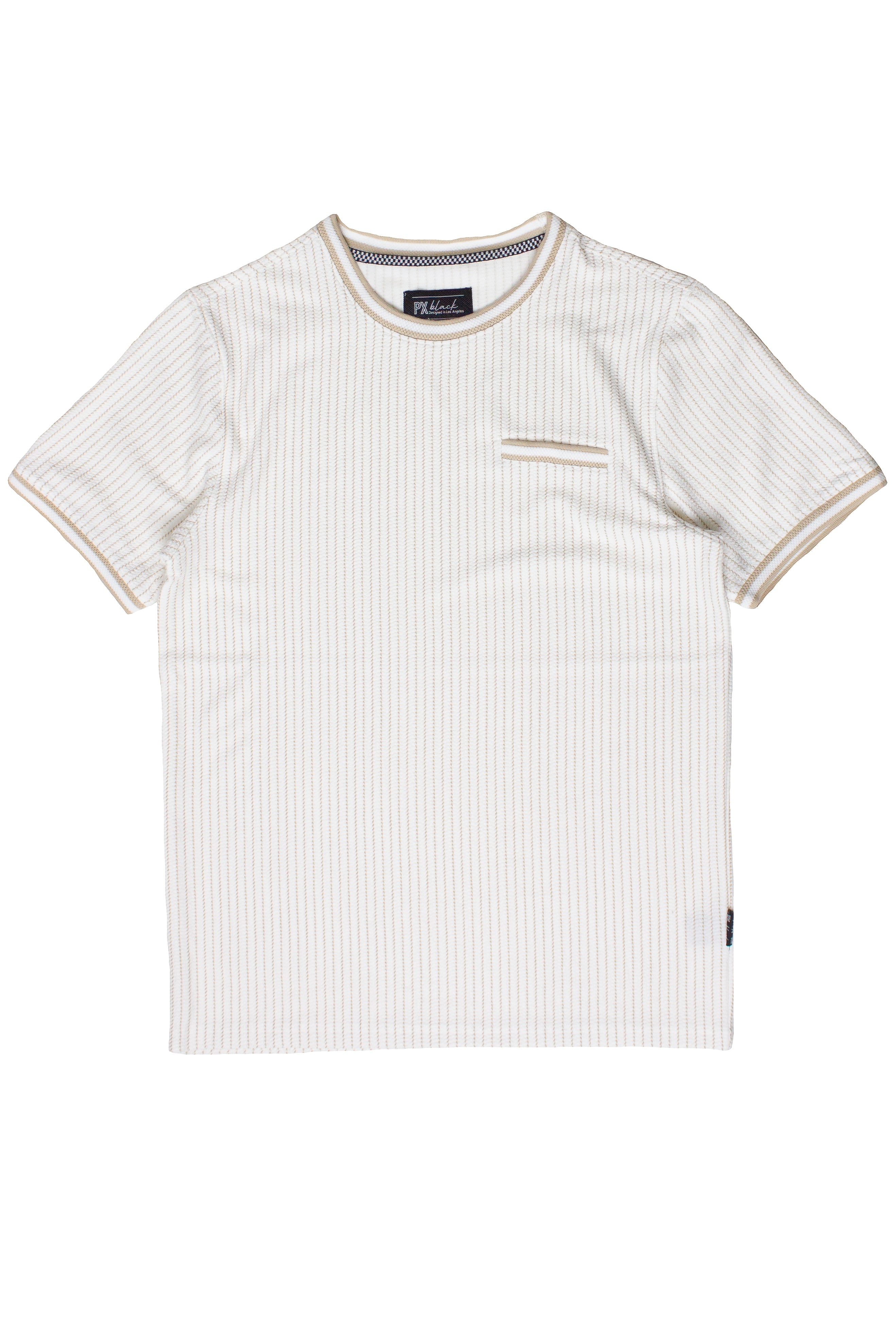 Textured Trim T-Shirt - White