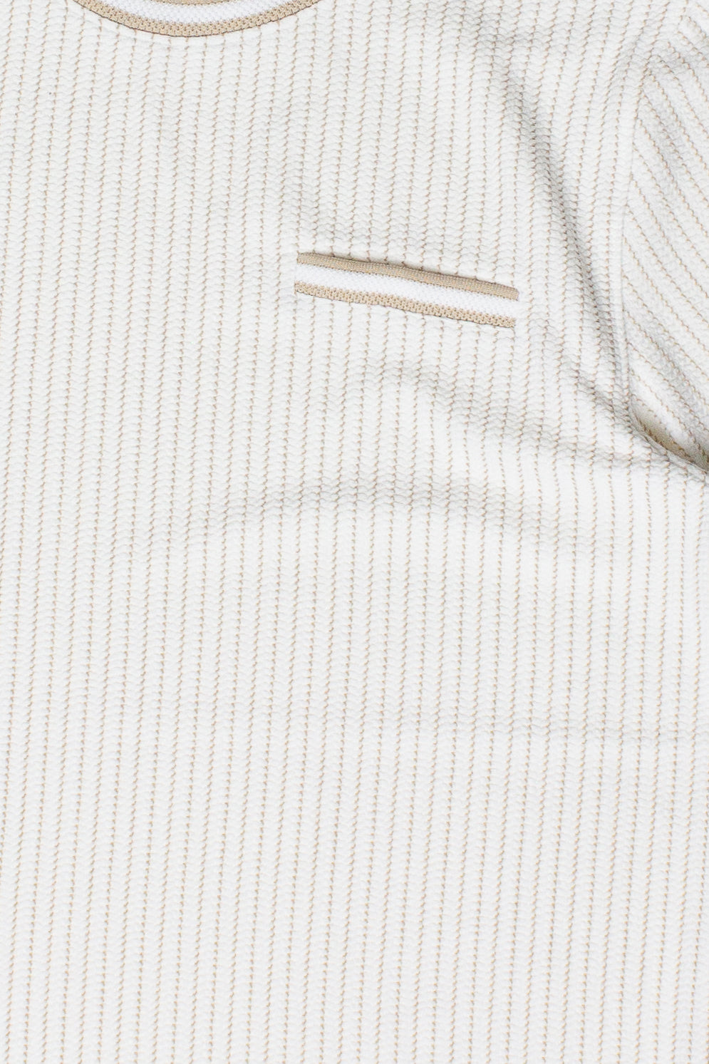 Textured Trim T-Shirt - White