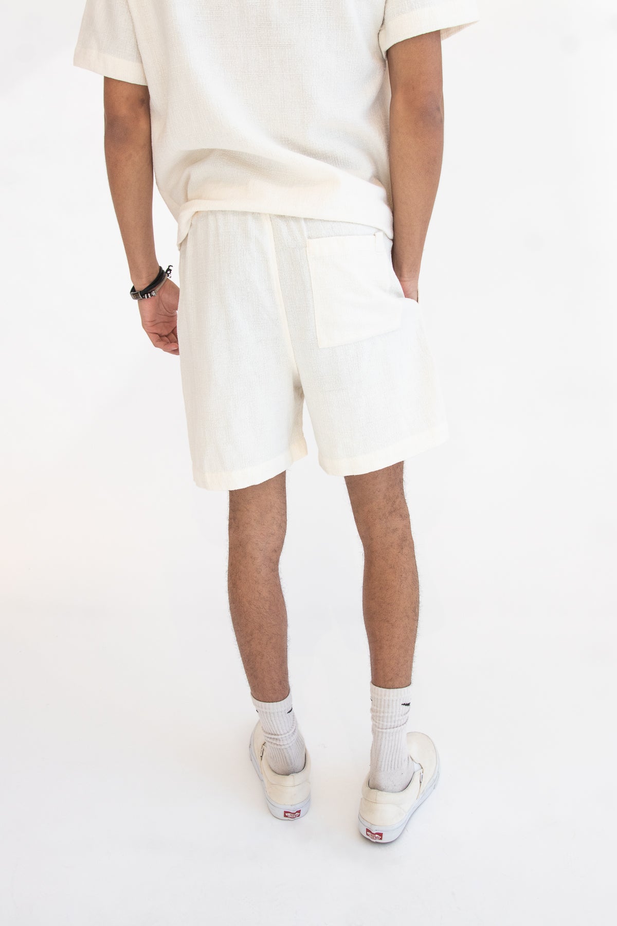 Alabaster Textured Shorts