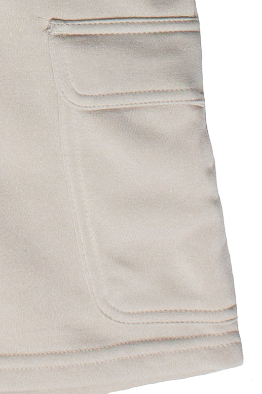 Fleece Cargo Sweatshorts - Beige
