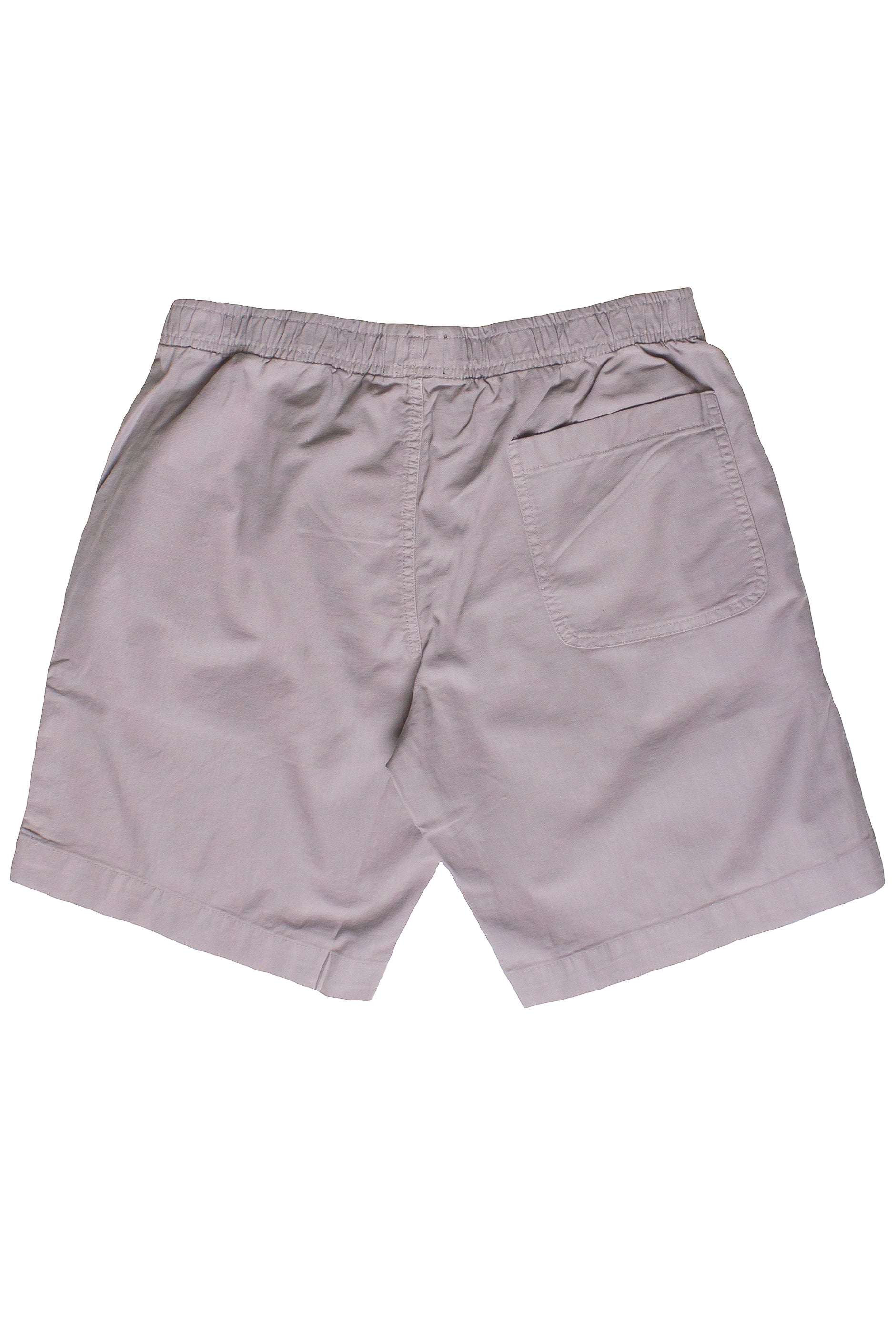 Linen Cotton Blend Pull On Shorts - Gray