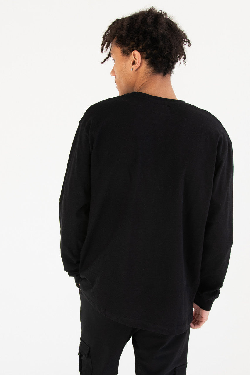 Heart Applique Ribcage Long Sleeve Tee