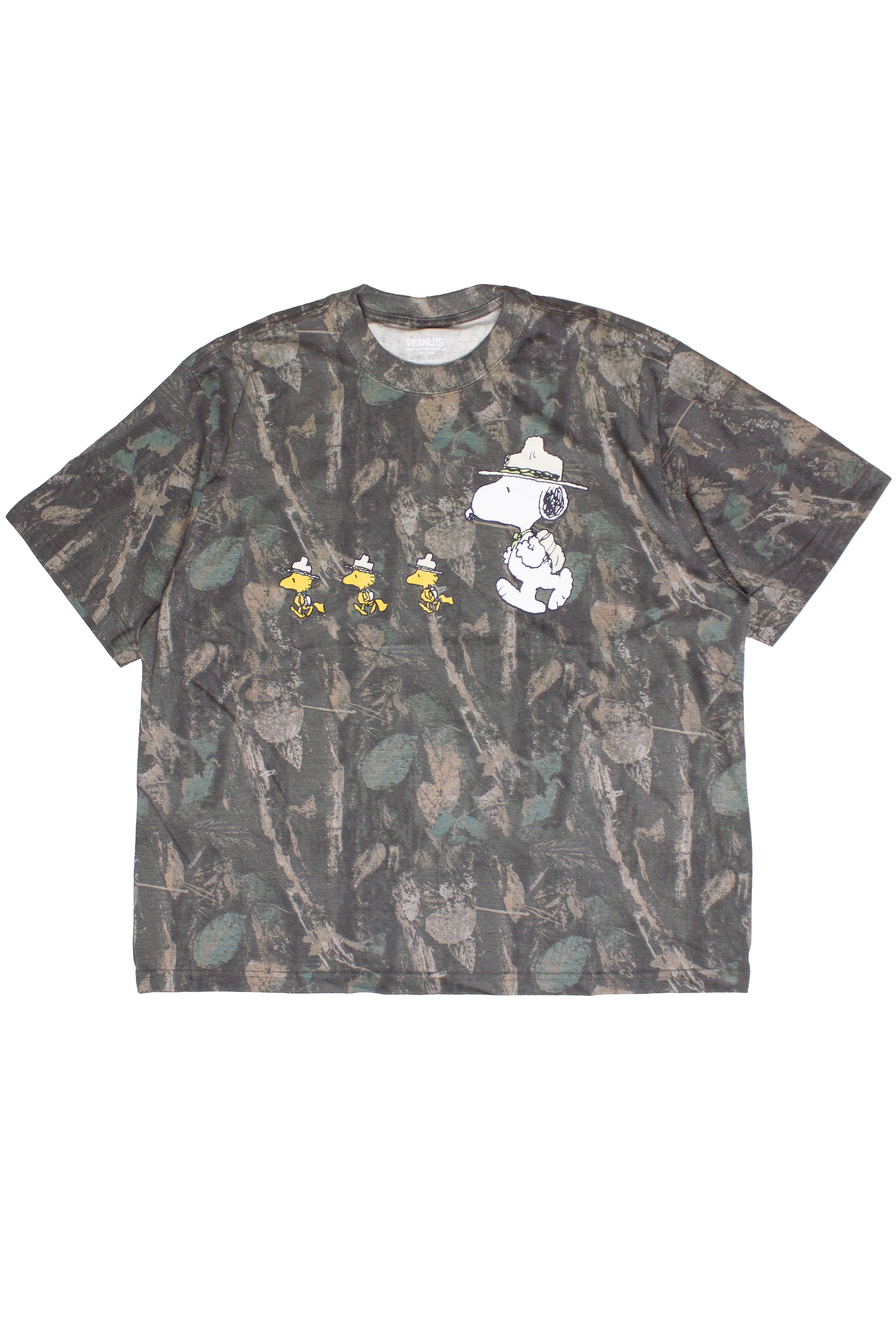 Snoopy Scout Woodland Camo Print T-Shirt