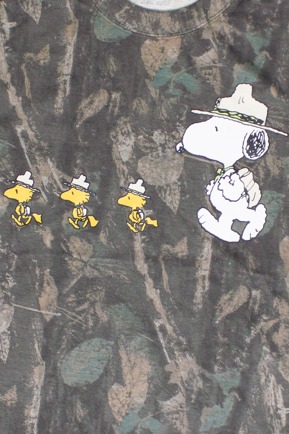 Snoopy Scout Woodland Camo Print T-Shirt