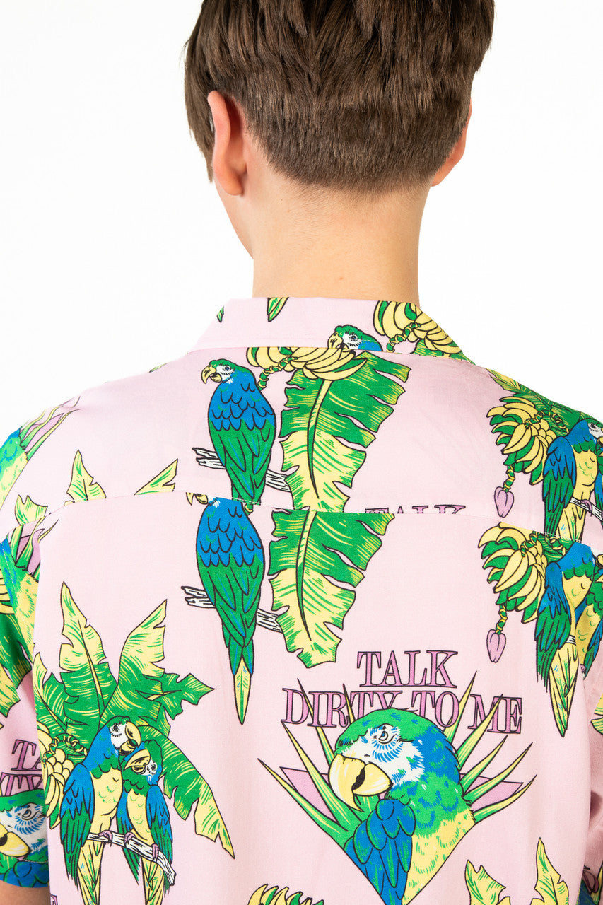 Talk Dirty Parrot Button Up Shirt