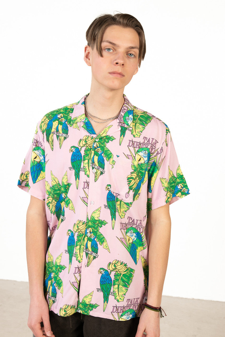 Talk Dirty Parrot Button Up Shirt