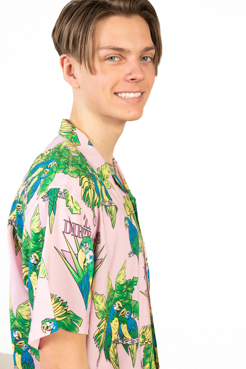 Talk Dirty Parrot Button Up Shirt