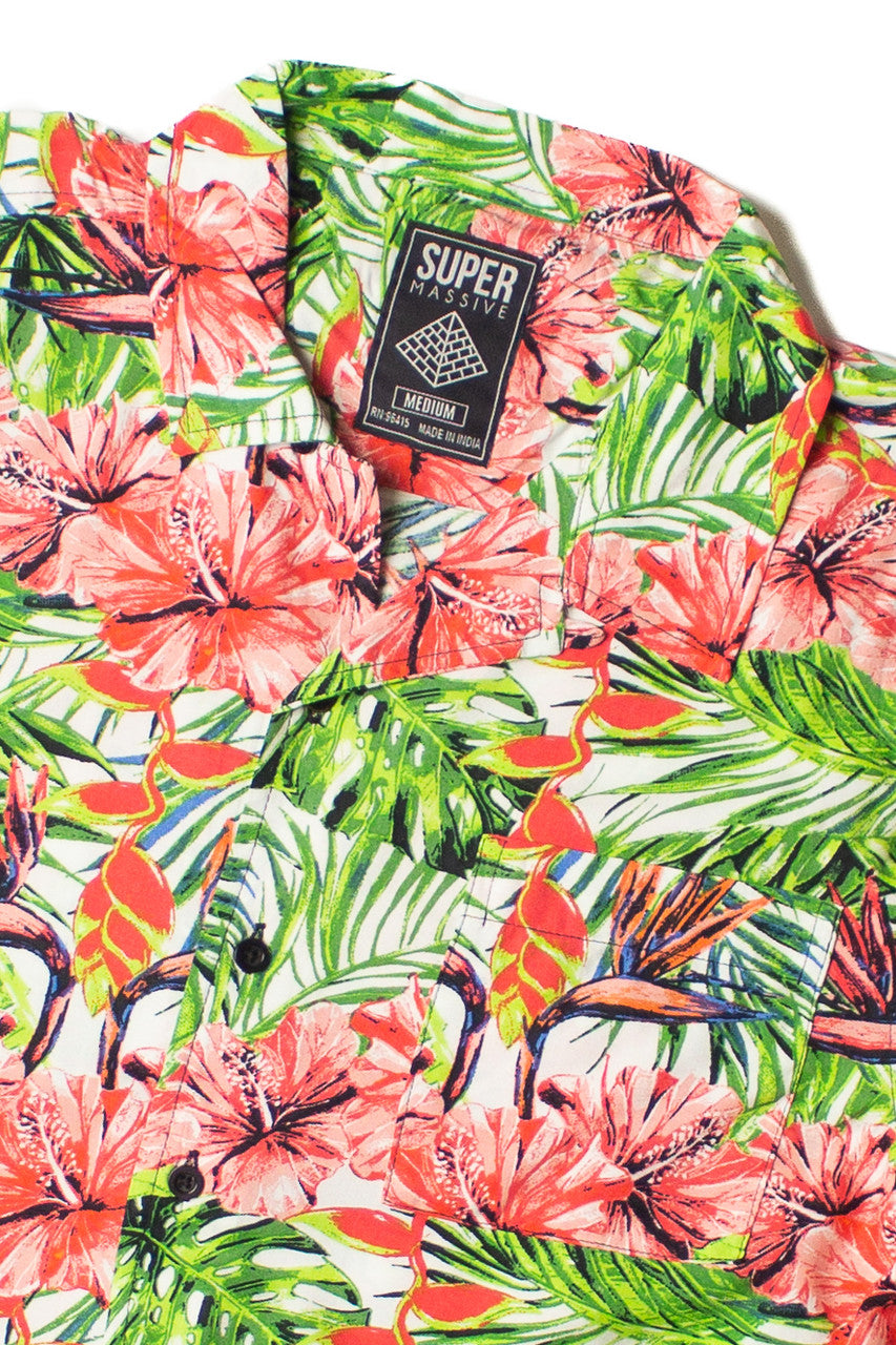 Pink Hibiscus Button Up Shirt