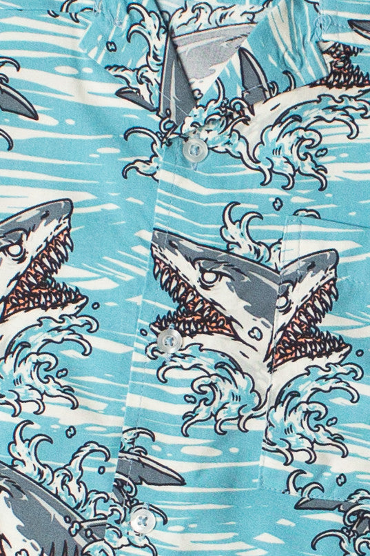 Shark Attack Button Up Shirt