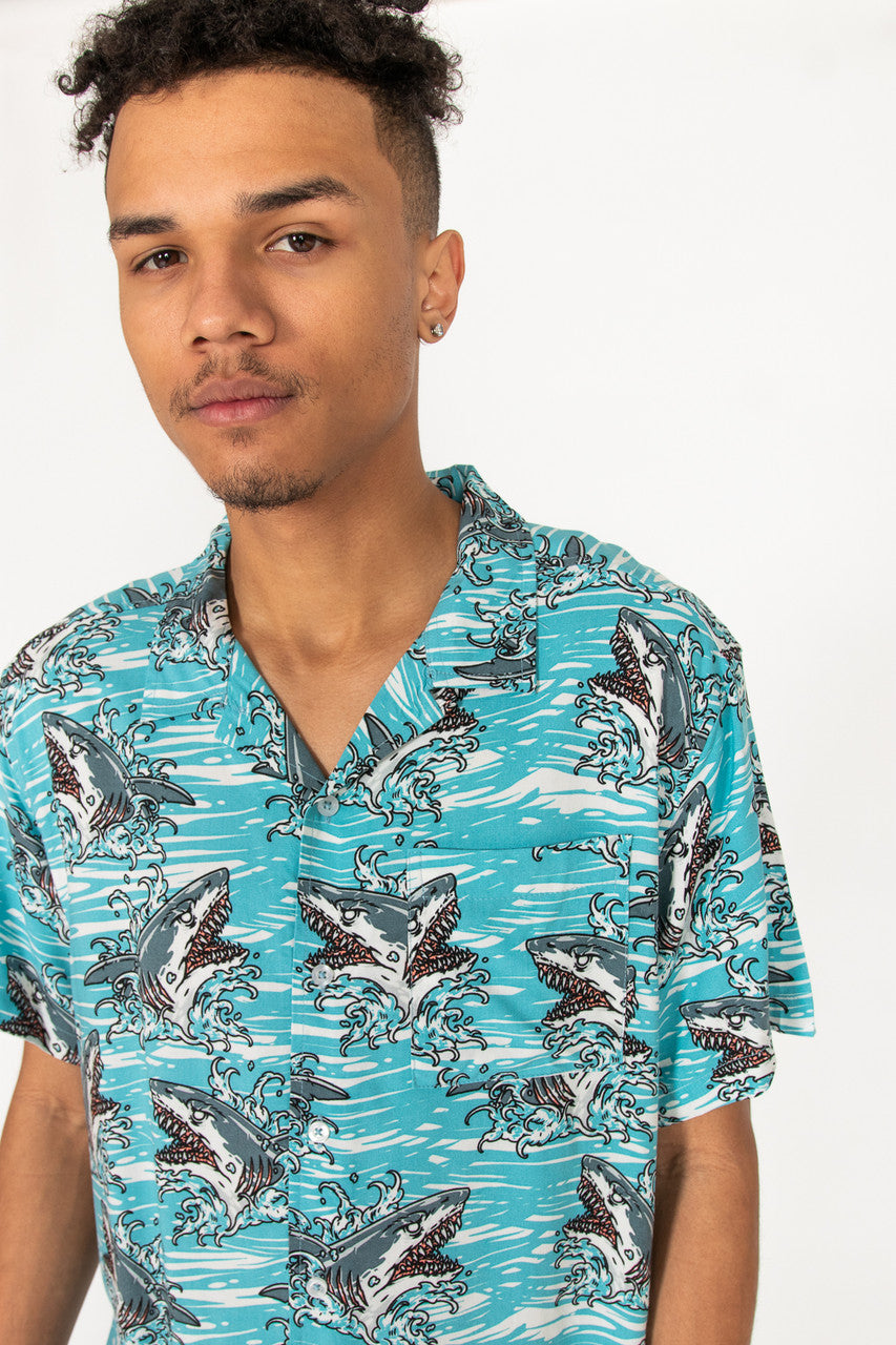 Shark Attack Button Up Shirt