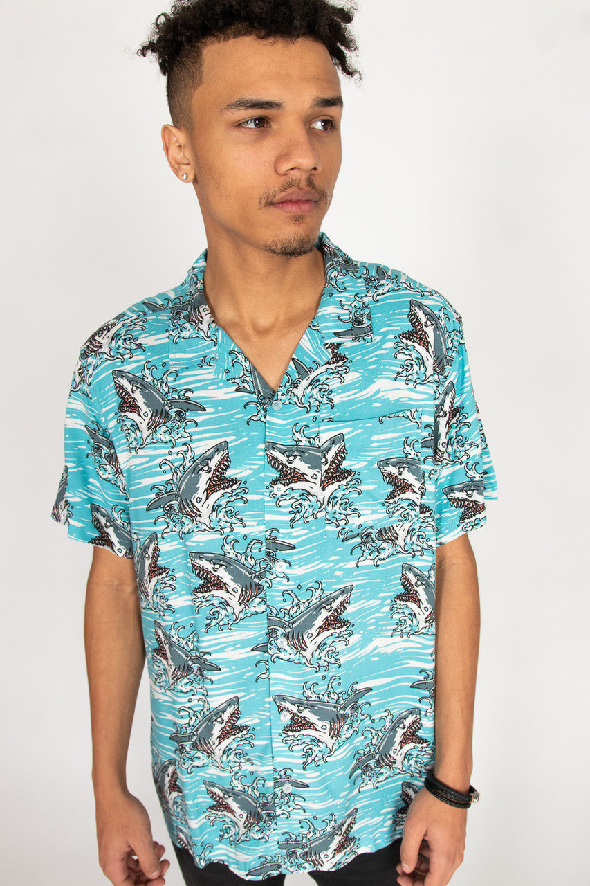Shark Attack Button Up Shirt