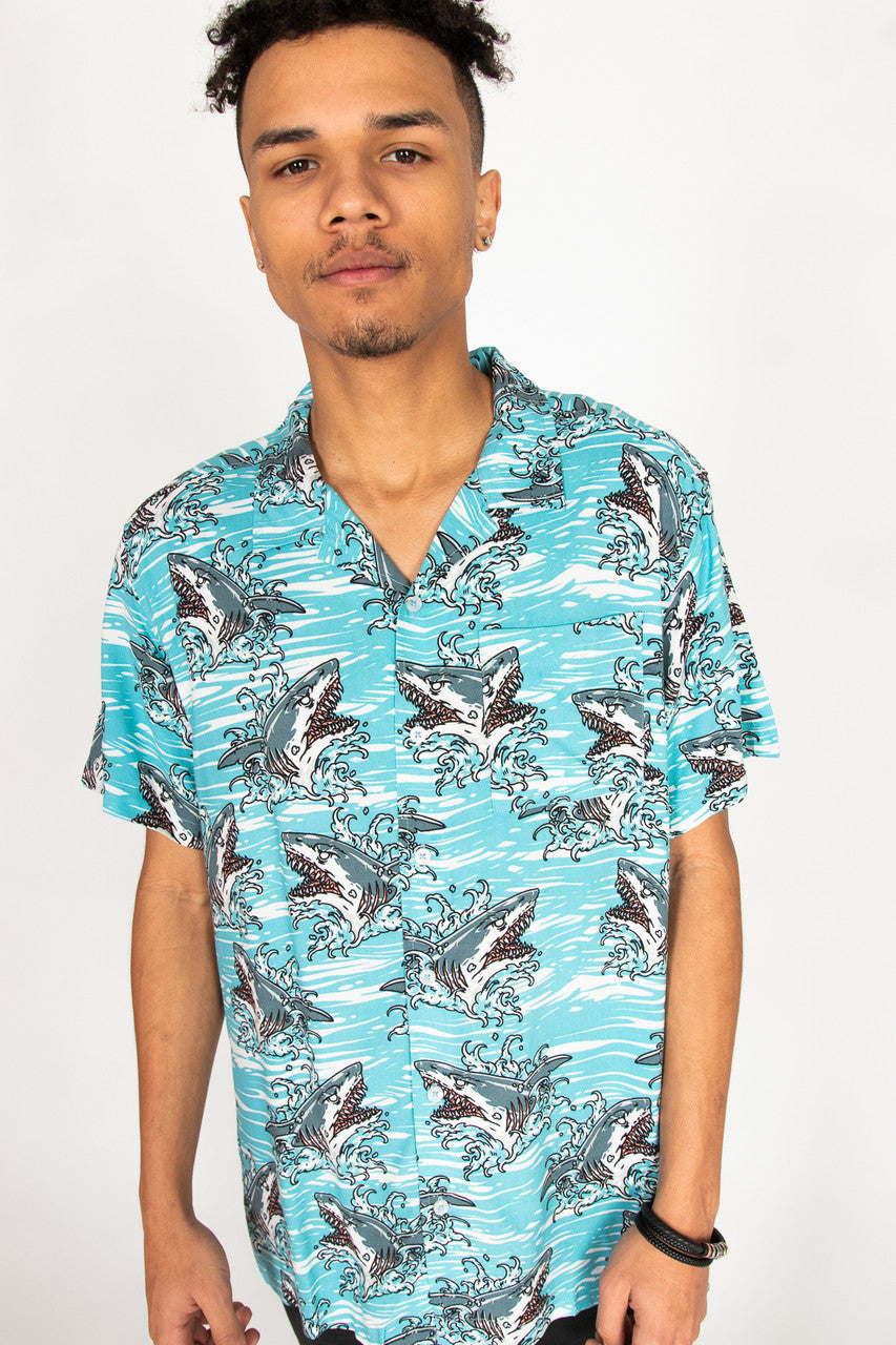 Shark Attack Button Up Shirt