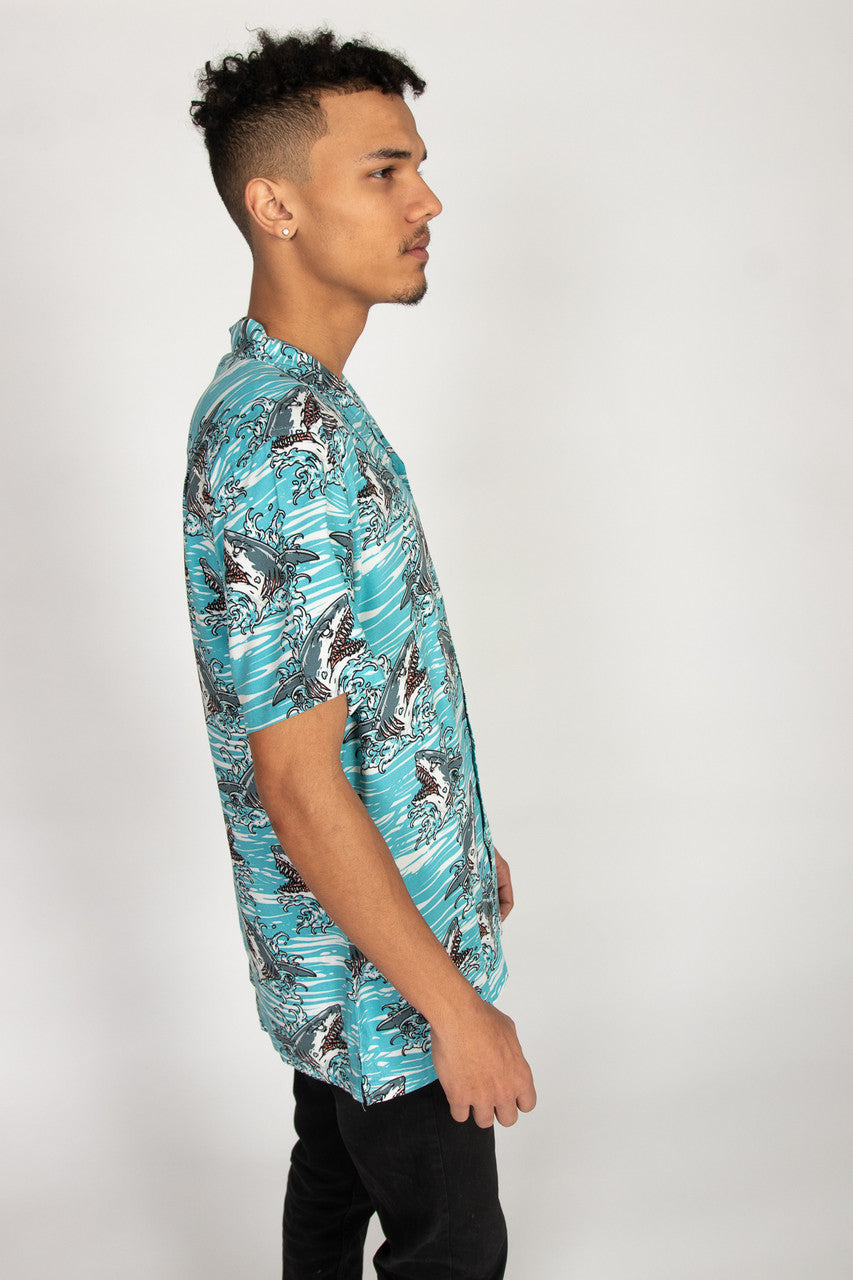 Shark Attack Button Up Shirt