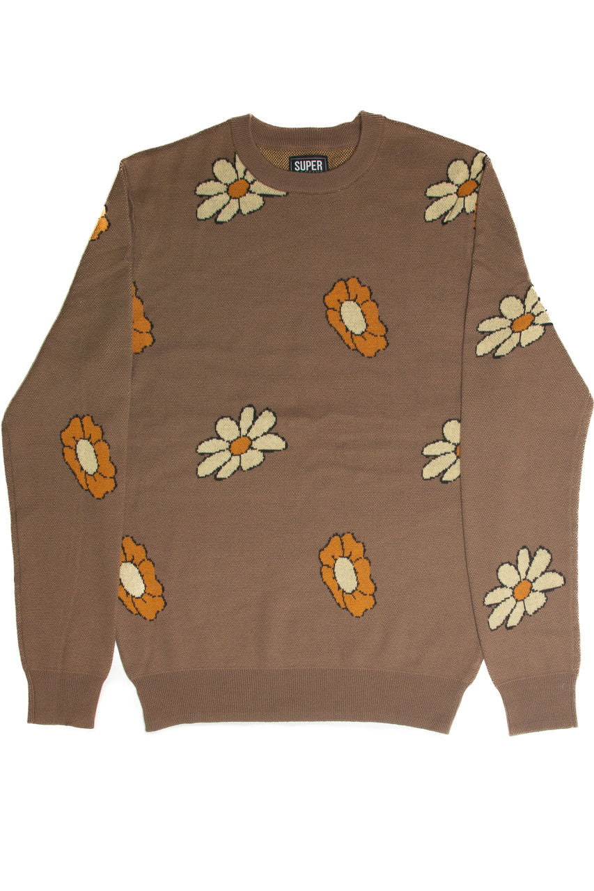Mocha Floral Sweater