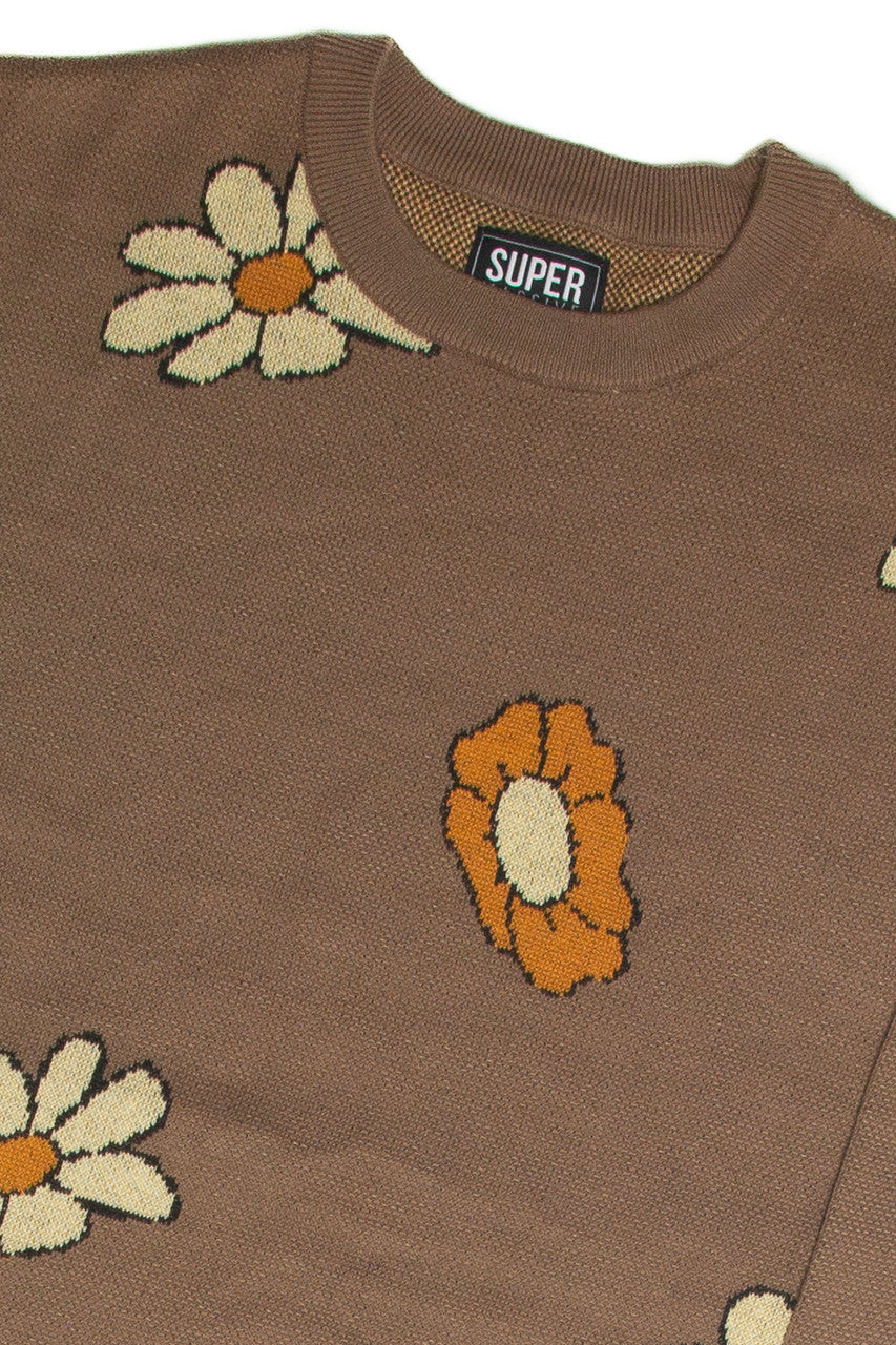 Mocha Floral Sweater