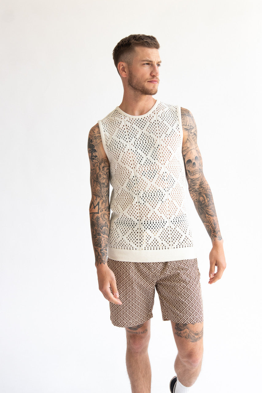 Diamond Crochet Sweater Vest