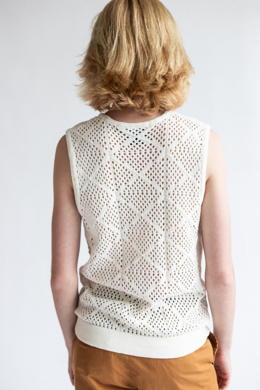 Diamond Crochet Sweater Vest