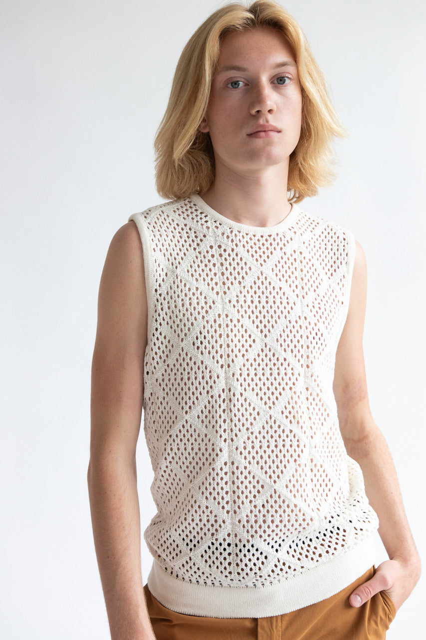 Diamond Crochet Sweater Vest