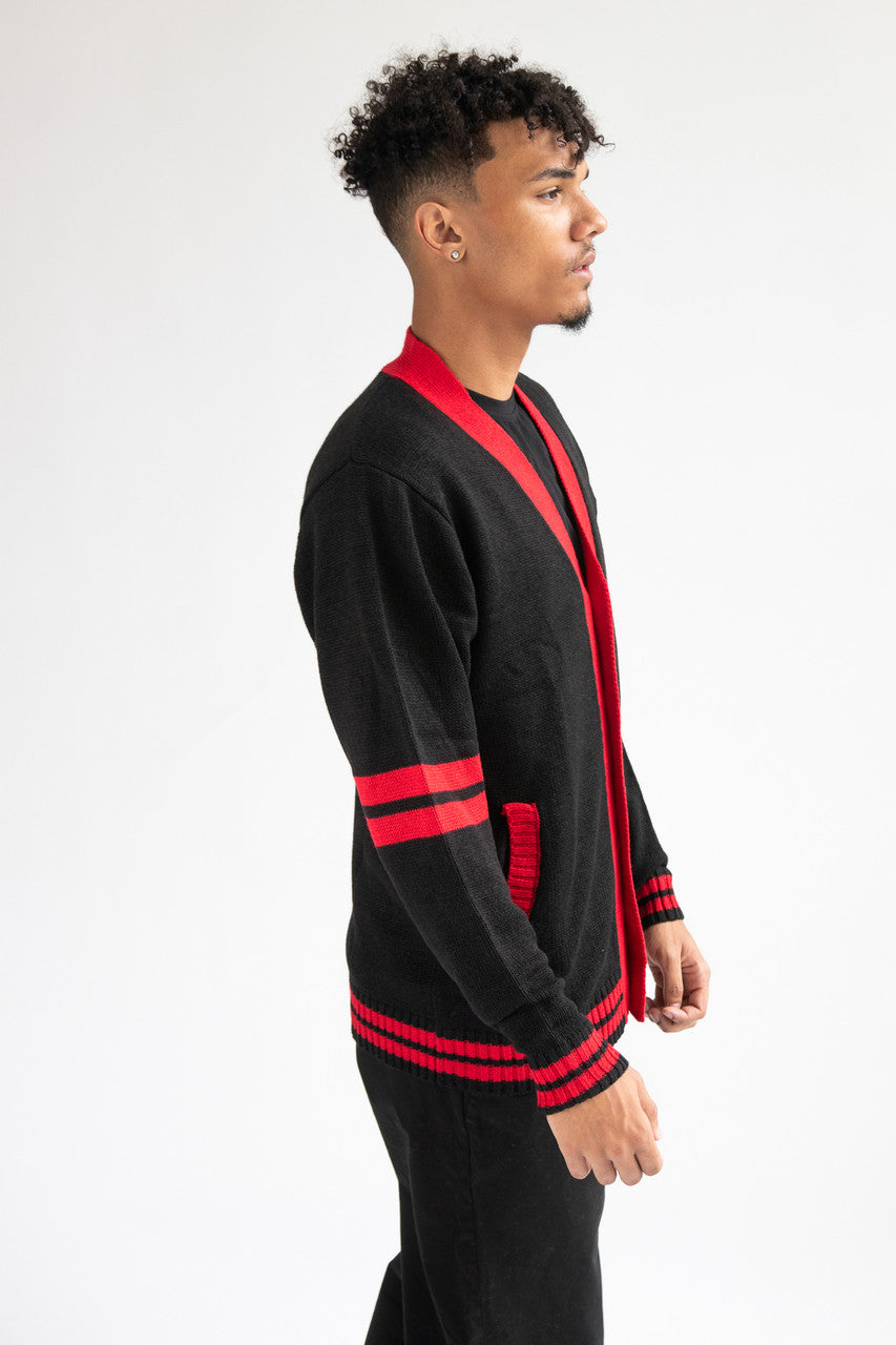 Embroidered Emblem Varsity Cardigan