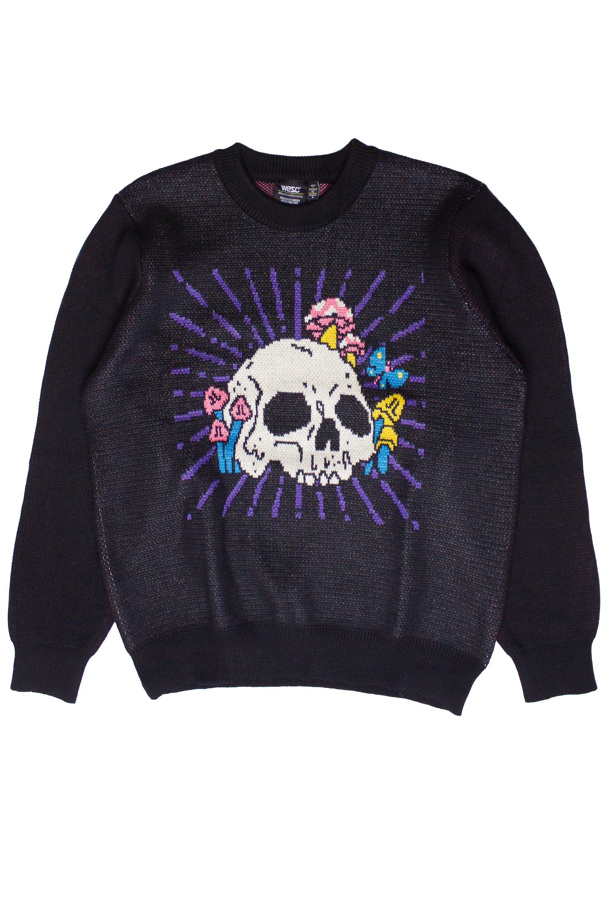 Skull Graphic Sweater - Purple/Mushroom