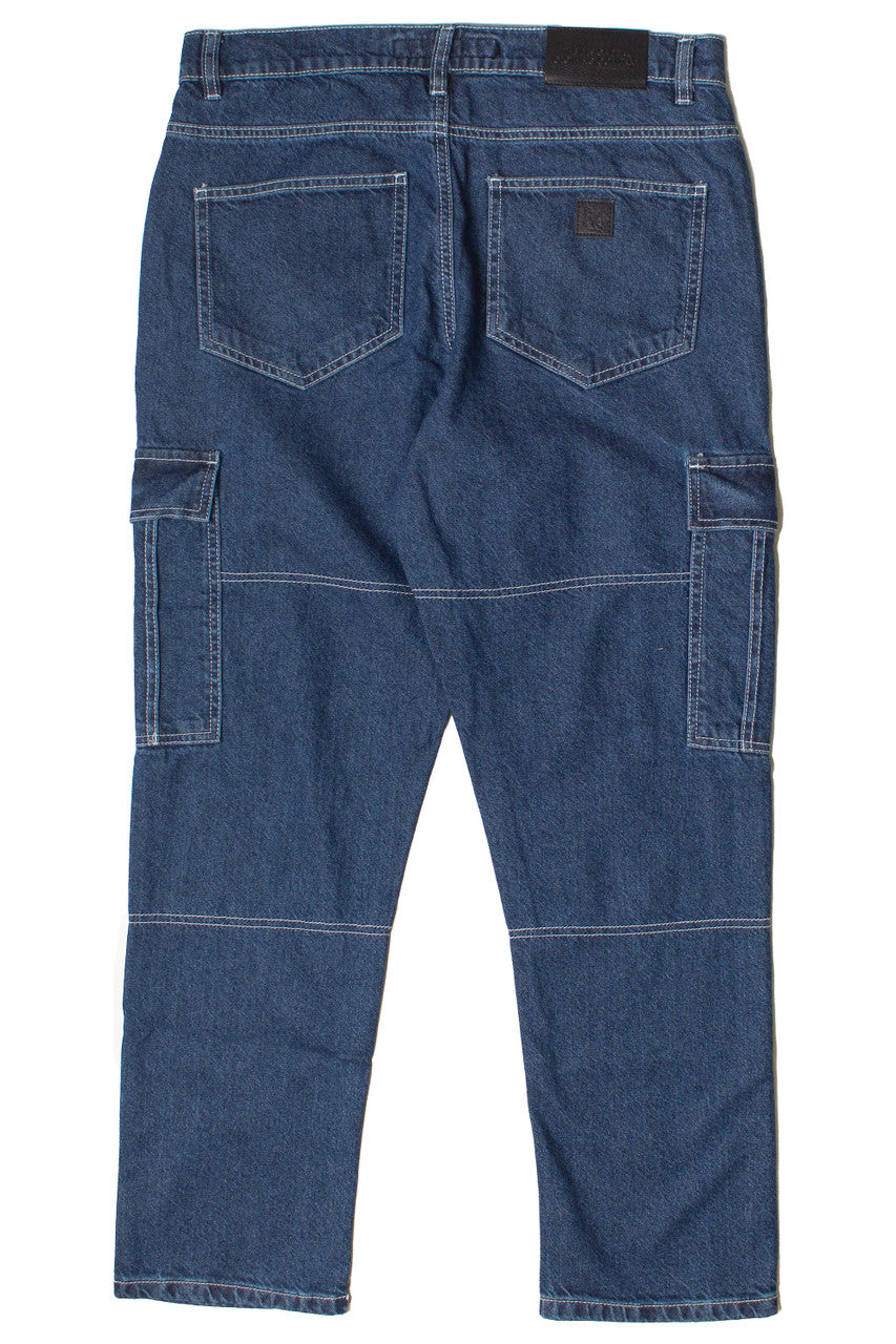 Contrast Stitch Cargo Jeans