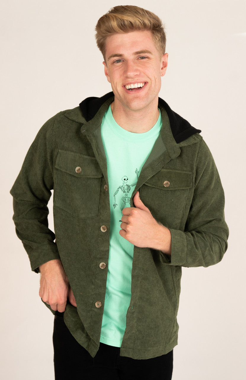 Hooded Corduroy Shacket