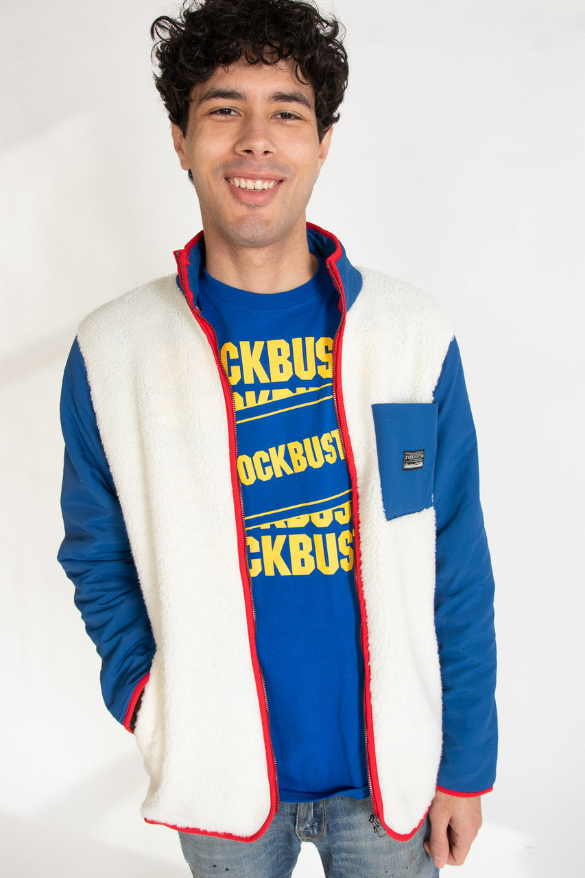 Colorblock Sherpa Nylon Jacket