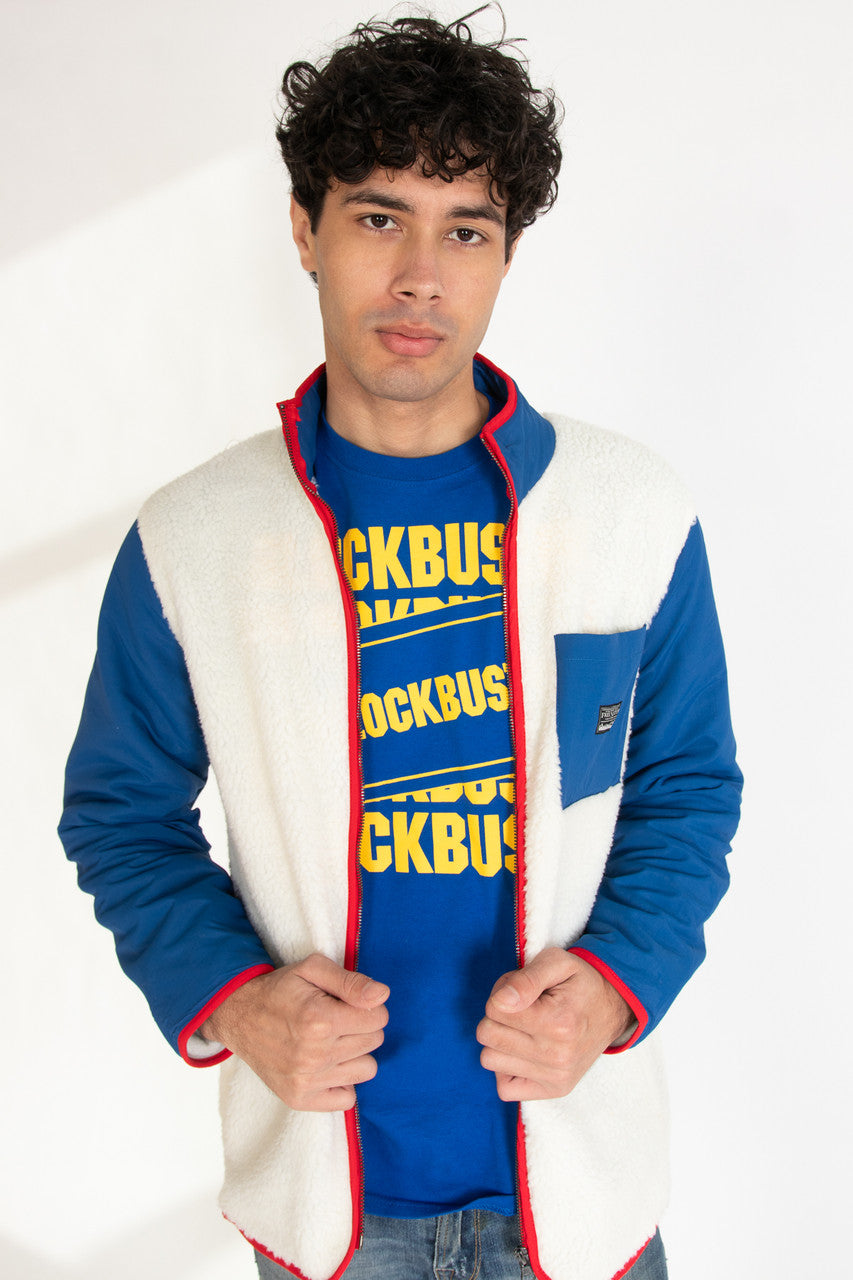 Colorblock Sherpa Nylon Jacket