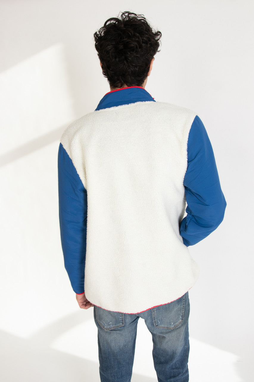 Colorblock Sherpa Nylon Jacket