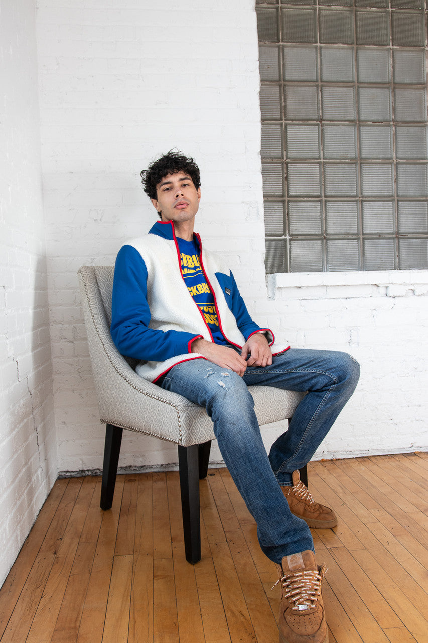 Colorblock Sherpa Nylon Jacket