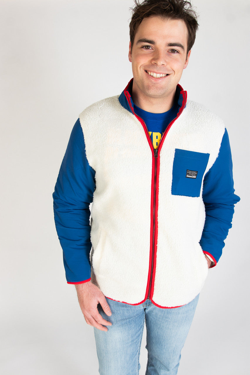 Colorblock Sherpa Nylon Jacket