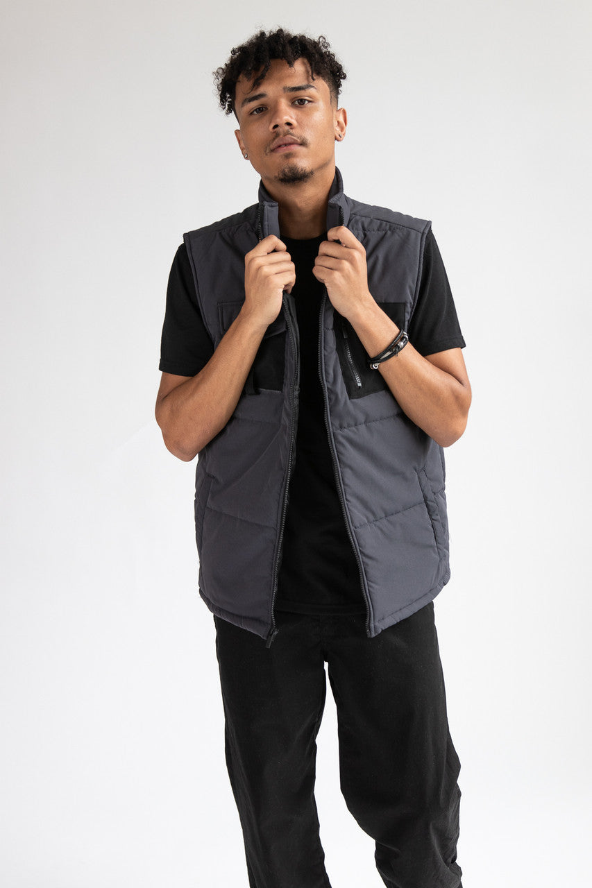 Buckle Pocket Puffer Vest