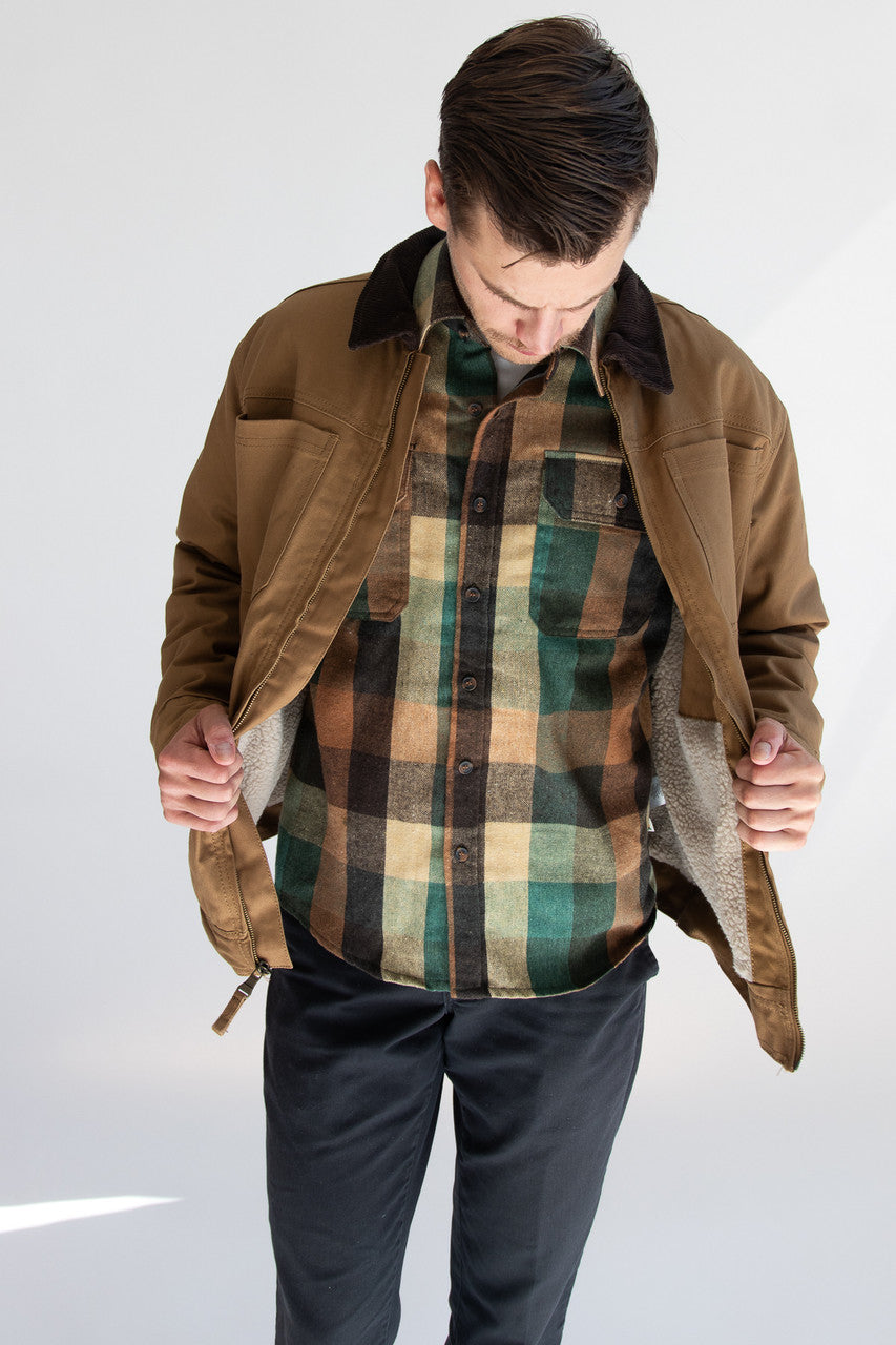 Sherpa Lined Canvas Work Jacket