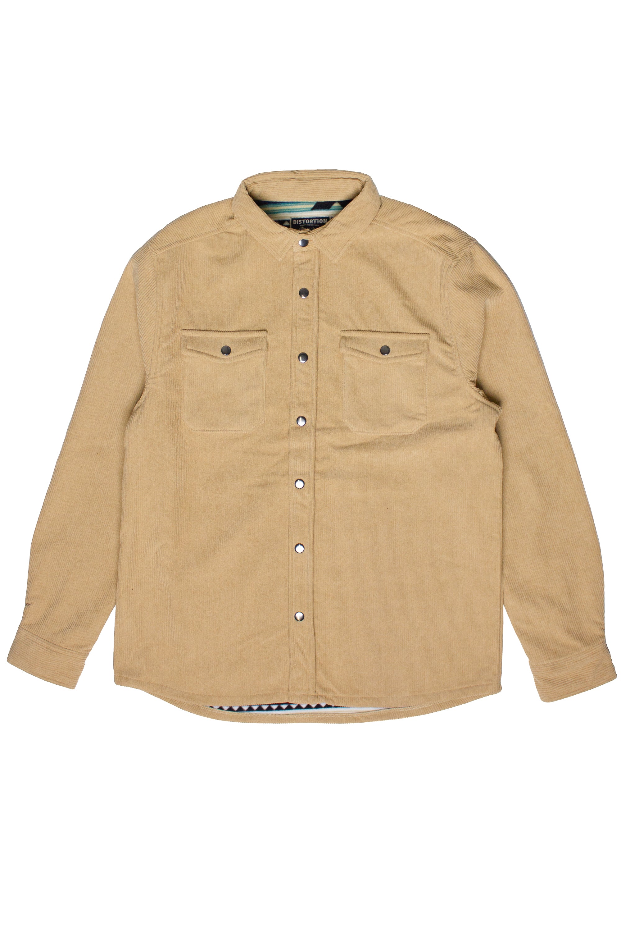 Blanket Lined Corduroy Shacket - Camel
