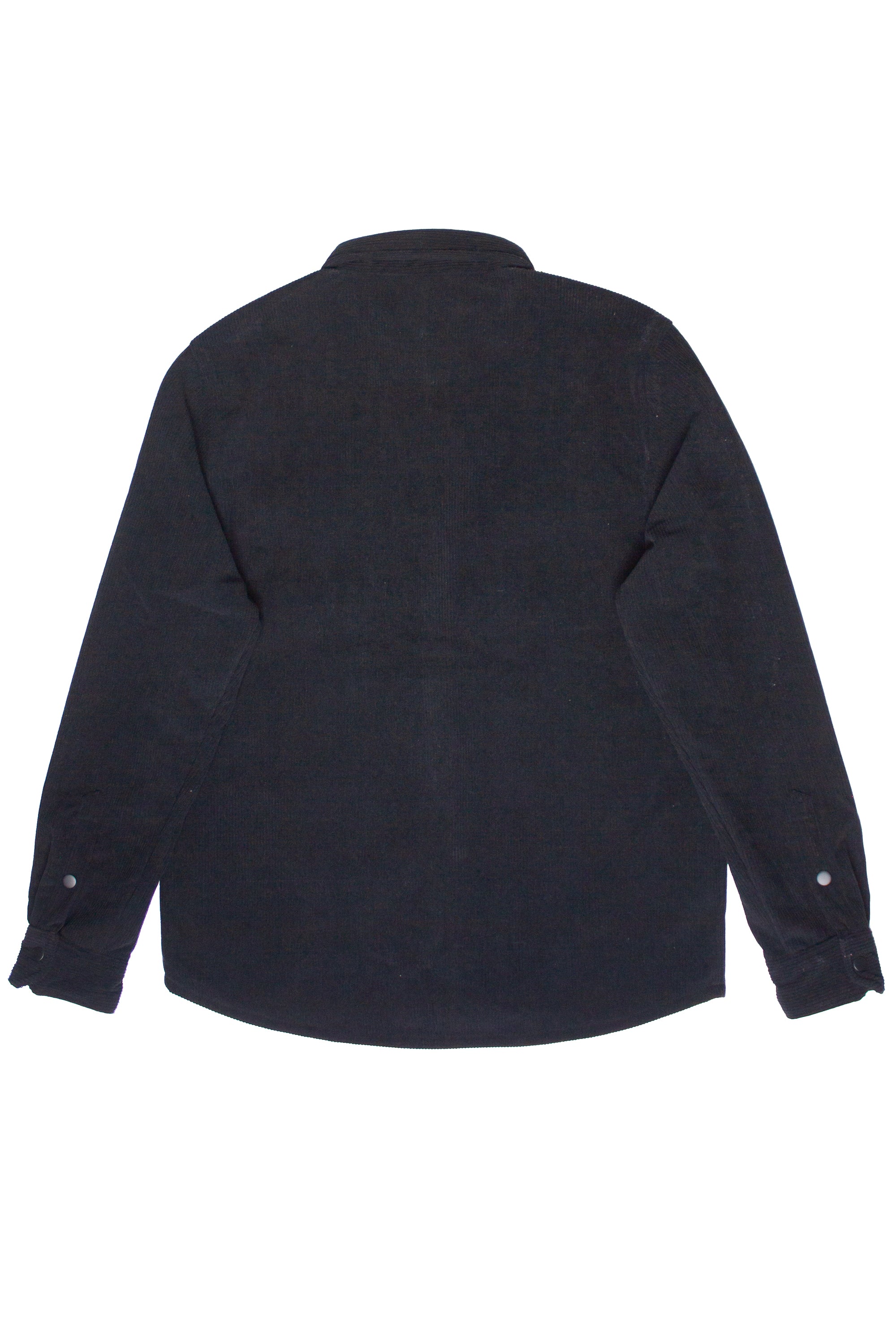 Blanket Lined Corduroy Shacket - Black