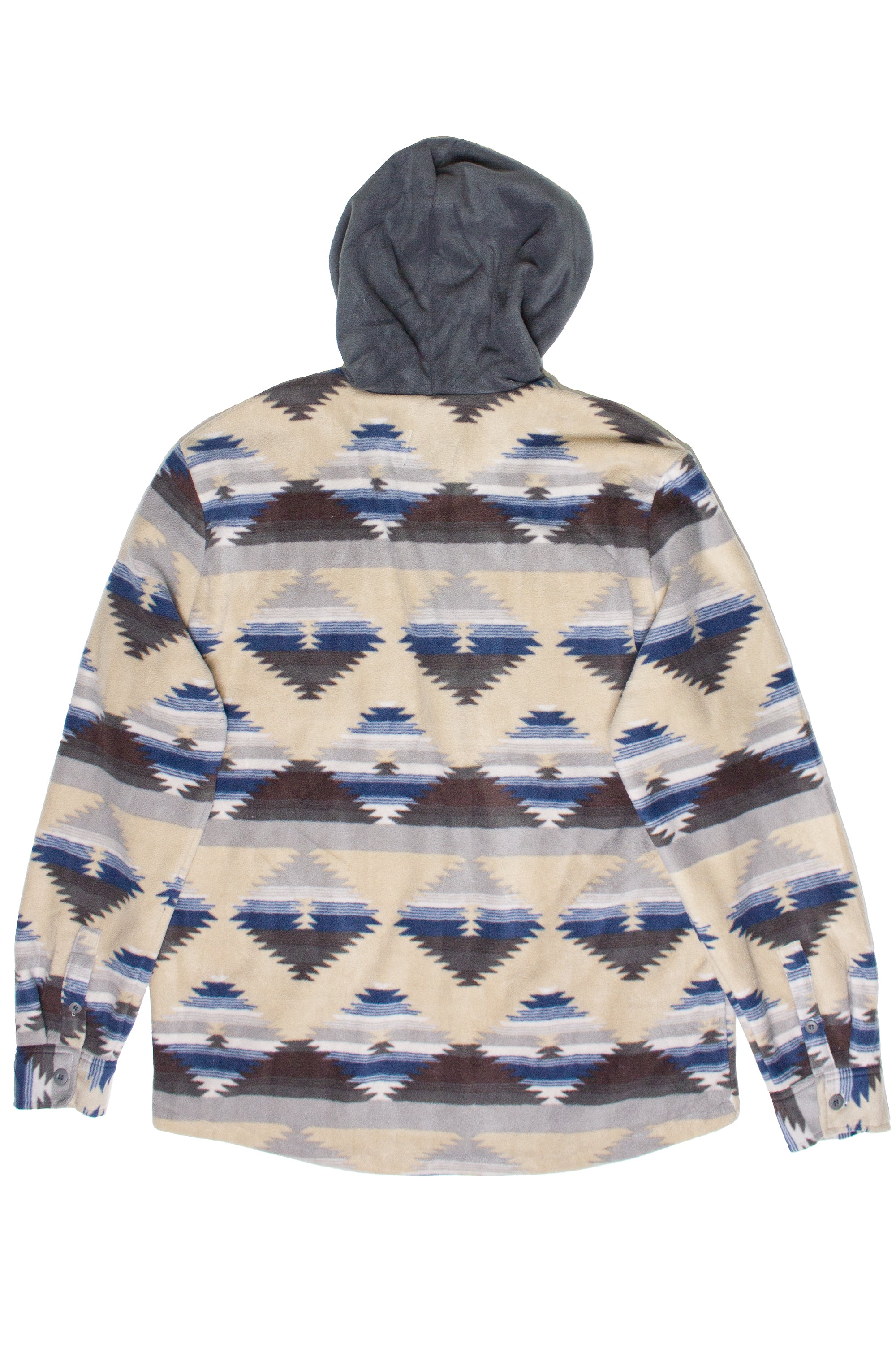 Polar Lined Fleece Hooded Shacket - Gray