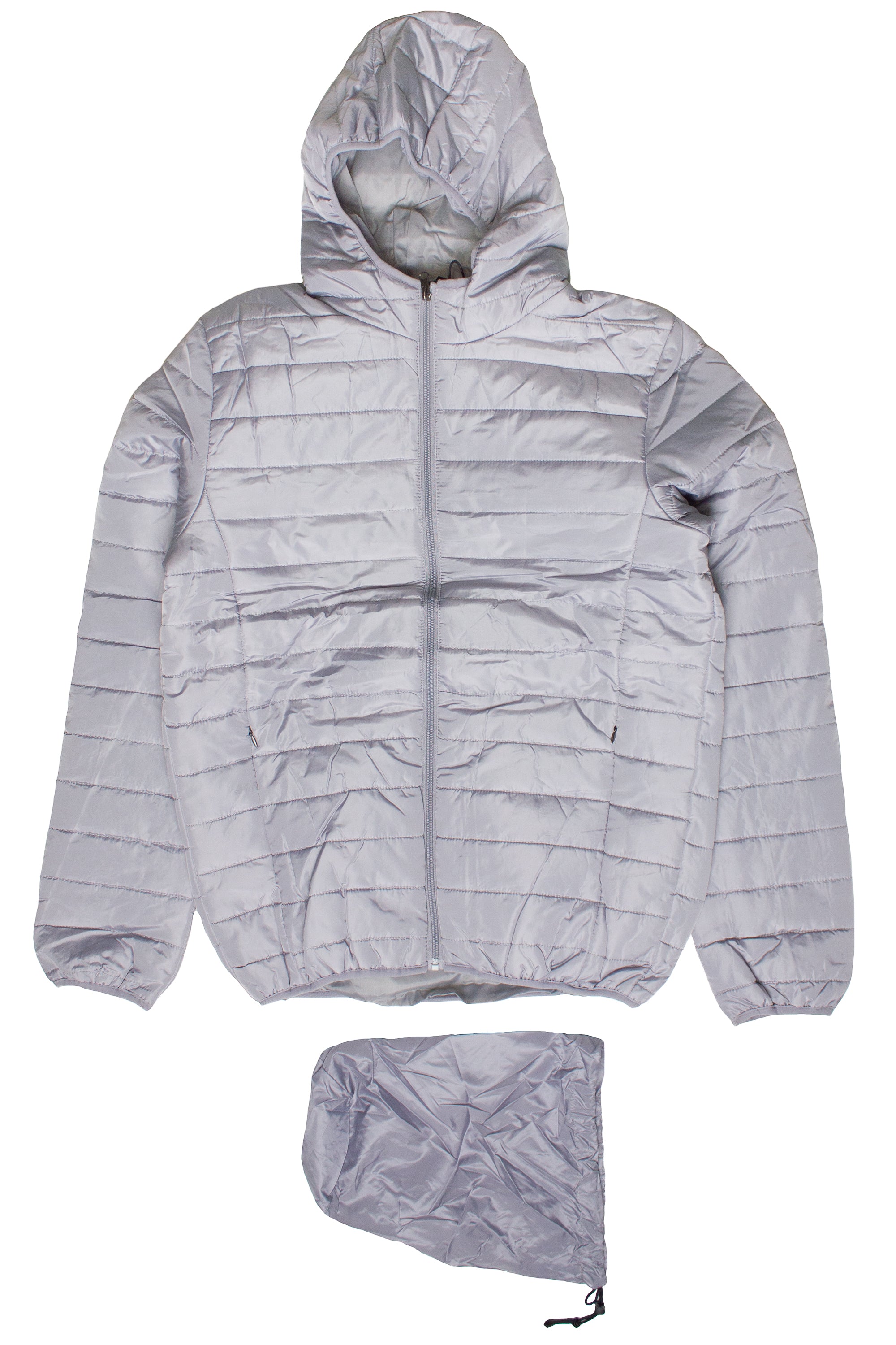 Packable Puffer Jacket - Gray