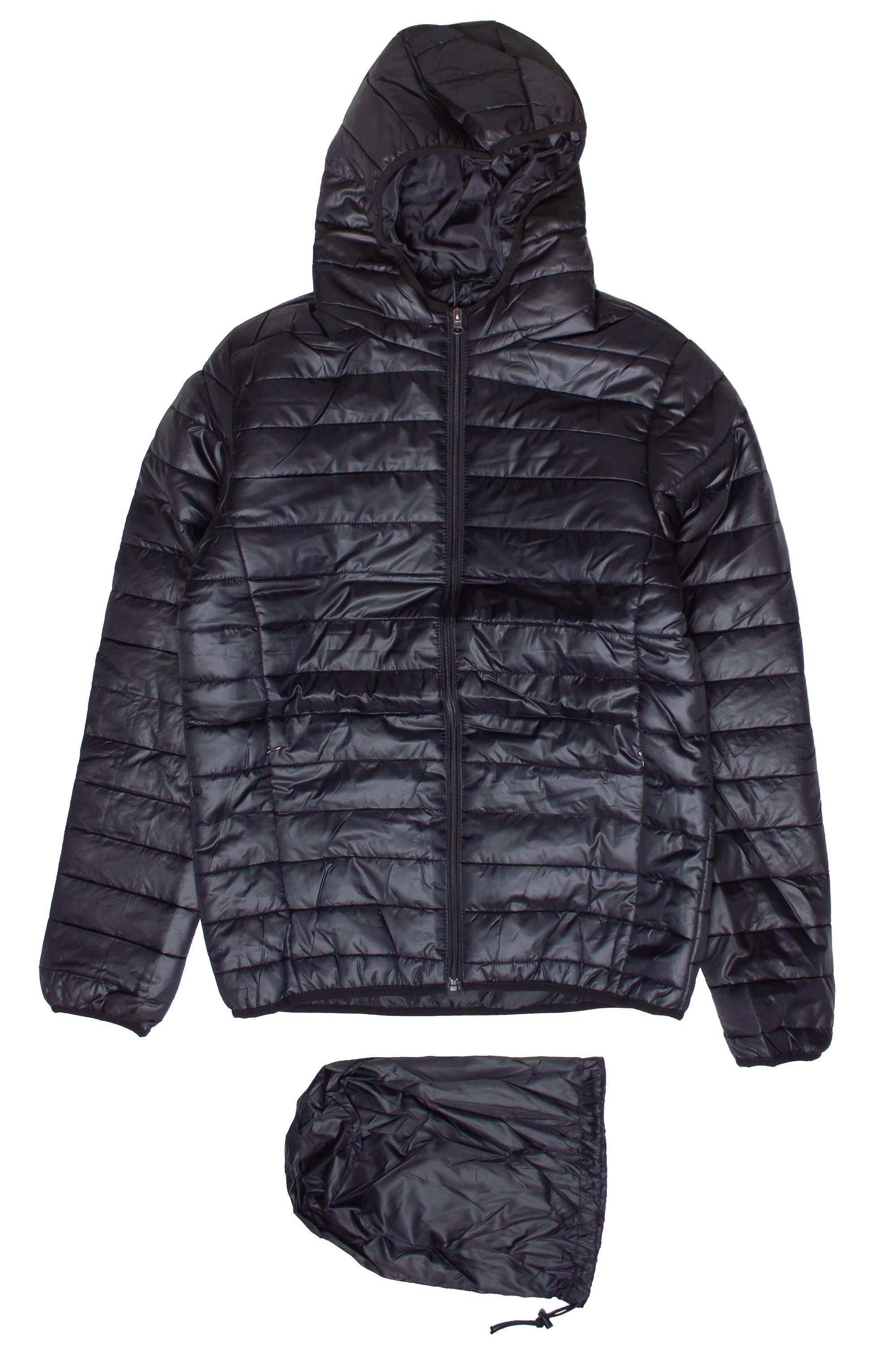 Packable Puffer Jacket - Black
