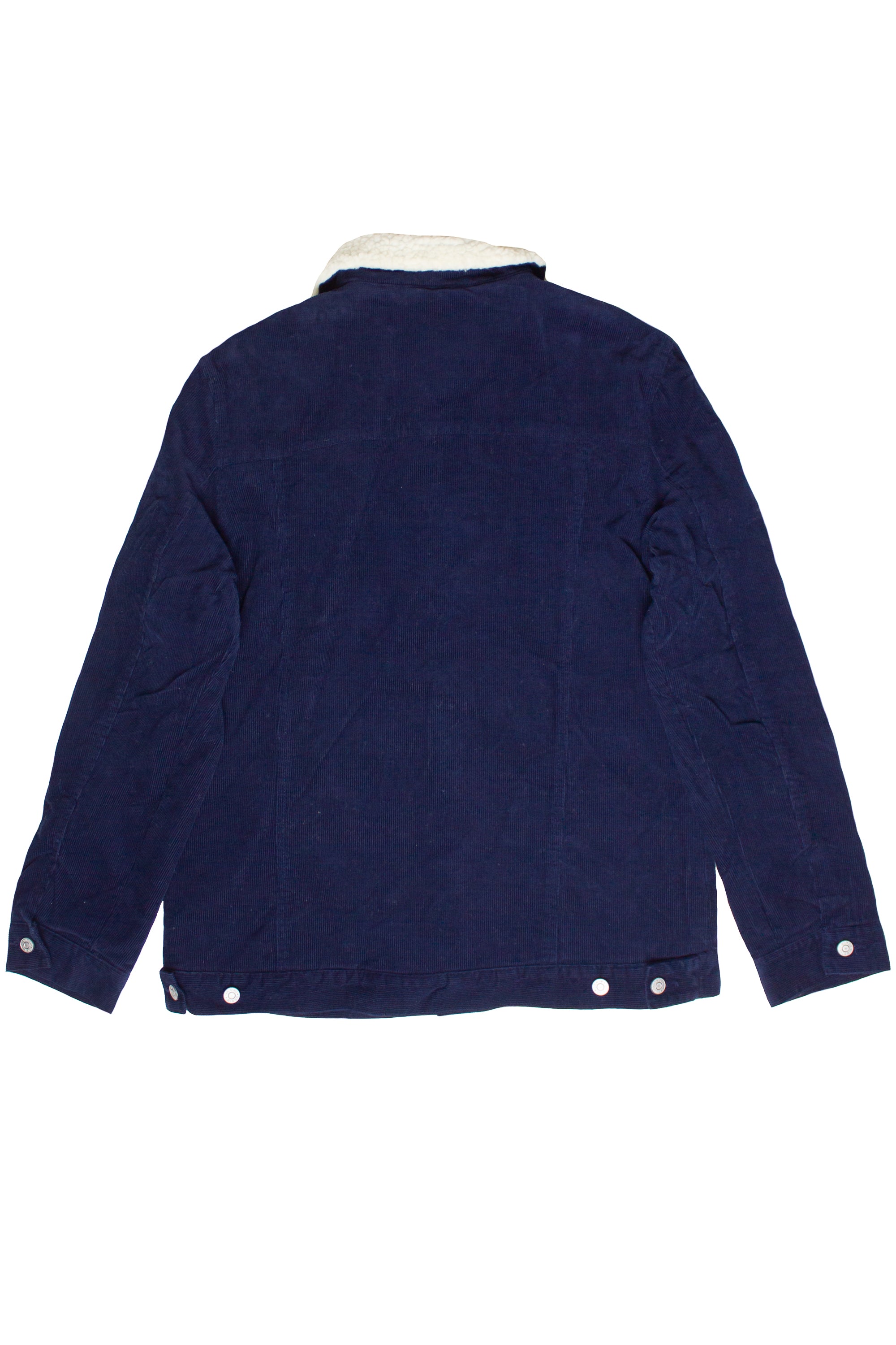 Corduroy Sherpa Lined Trucker Jacket - Navy