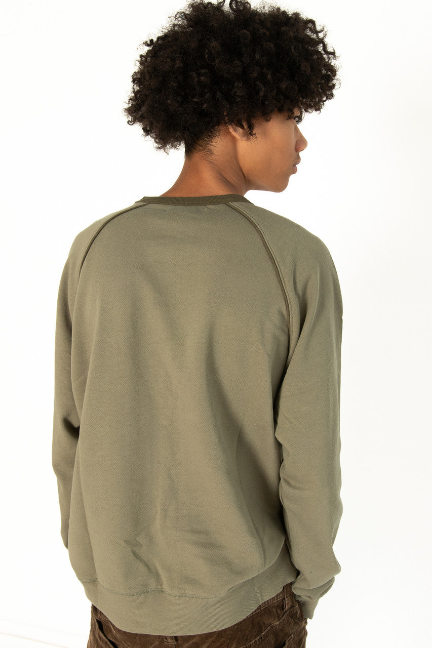 Moss Green Piping Sweatshirt