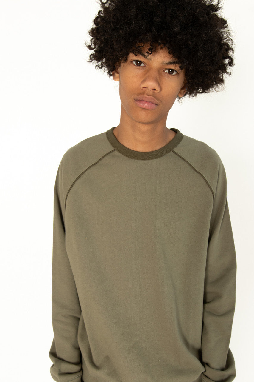 Moss Green Piping Sweatshirt