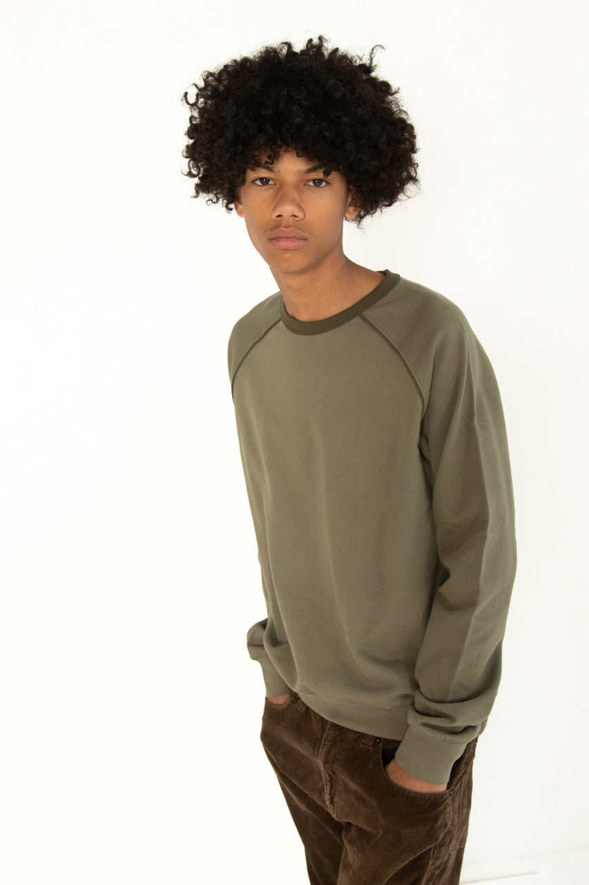 Moss Green Piping Sweatshirt