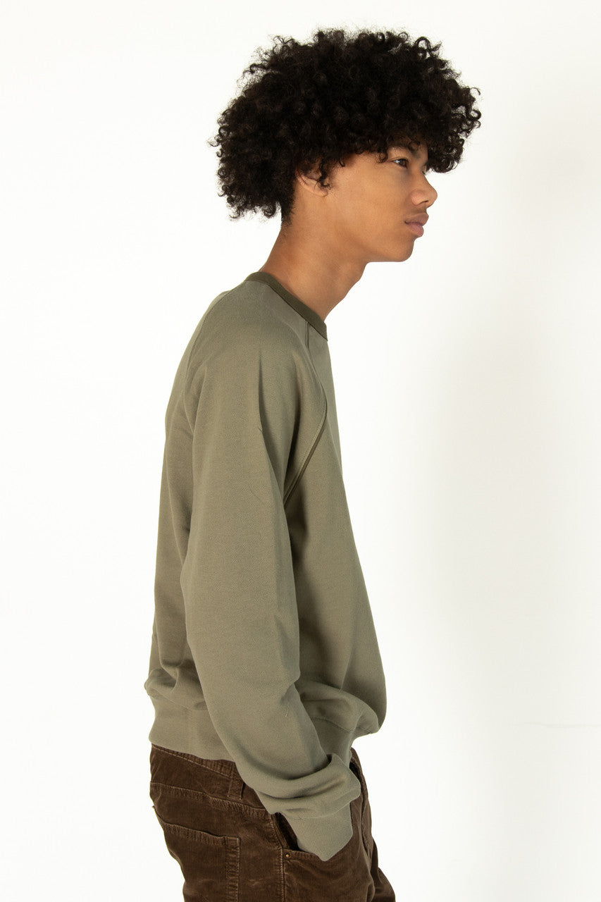 Moss Green Piping Sweatshirt