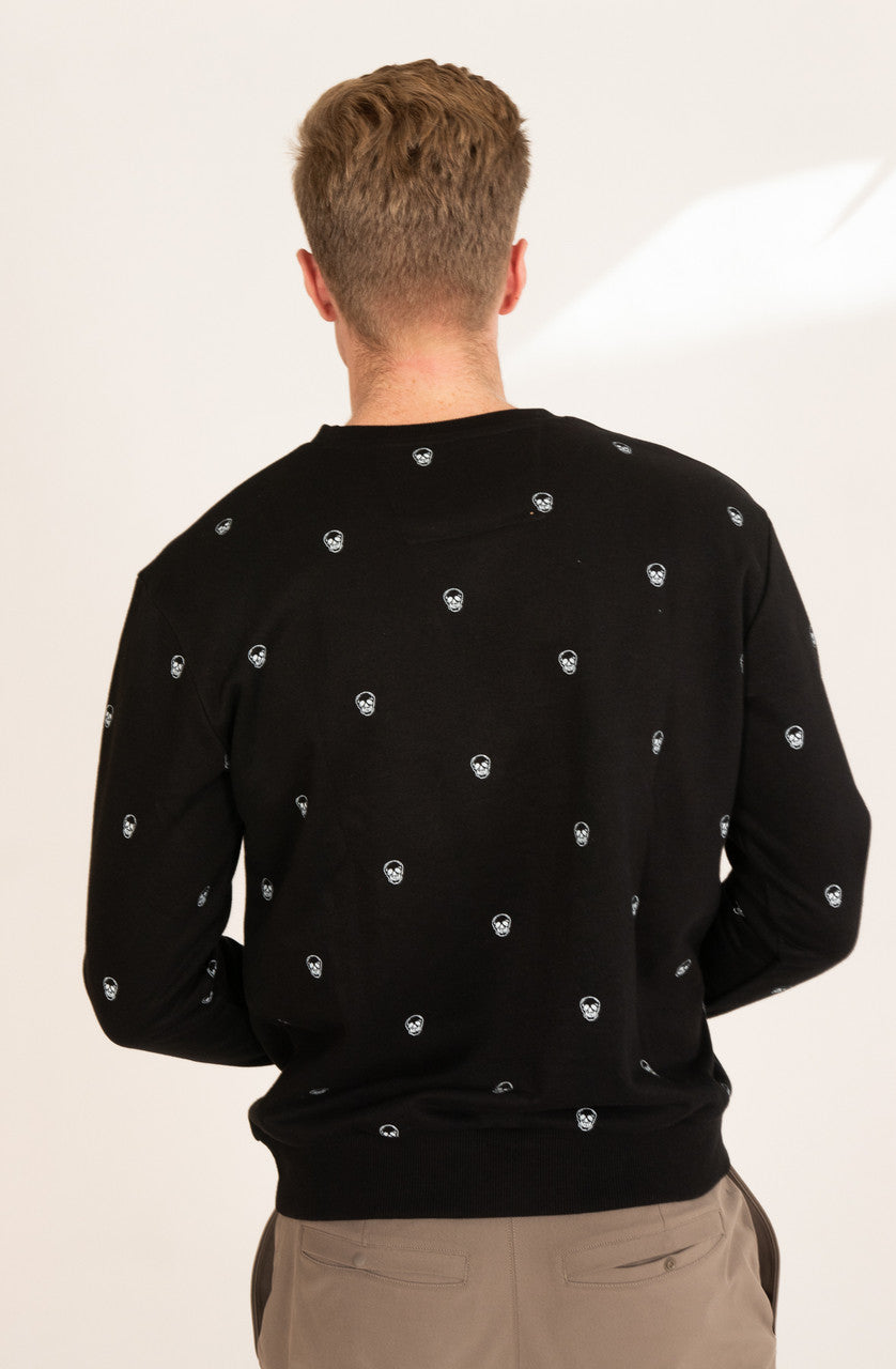 Skull Pattern Crew Sweatshirt